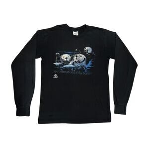 ★ Vintage “We Otter Protect the Oceans” Sea Otters Long Sleeve Graphic T-Shirt ★
